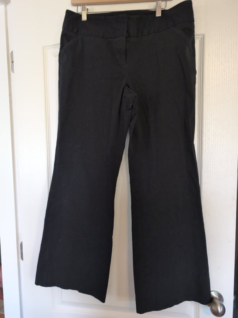 Black flare leg dress pants